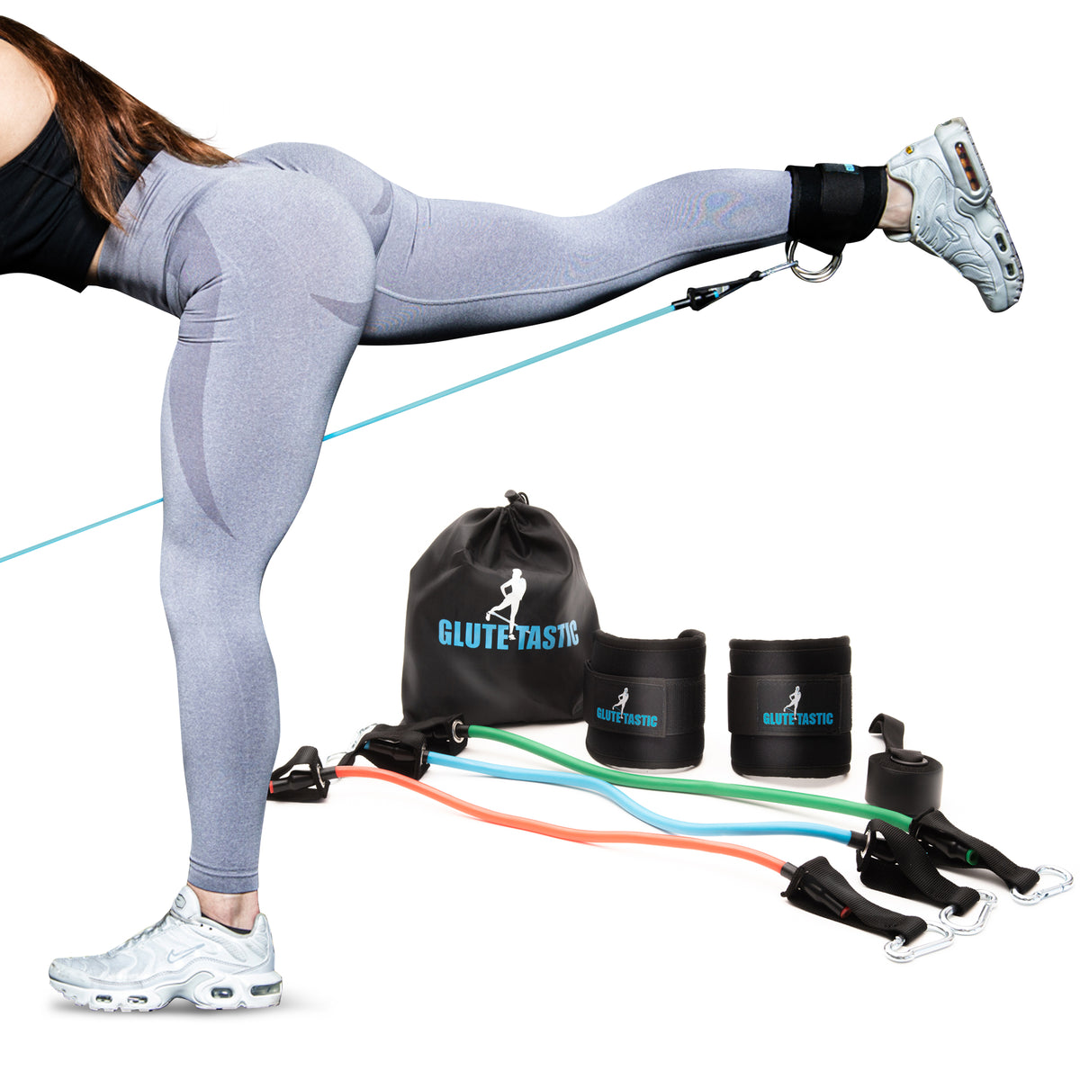 Glute-Tastic Ankle Kickback Strap with Resistance Bands for Butt