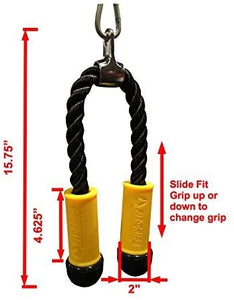 Core Prodigy Tricep Rope Gym Attachments Standard and Fat Sizes