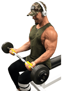 Curl Bar Bicep Exercise with the Fit Grips Thickeners