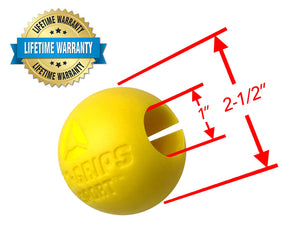 Fit Grips Sport Yellow Ball Sphere Round Gripz Fat Dimensions